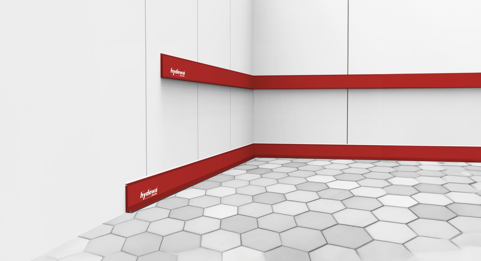 Hydewa plint en stootrand - rood bigger